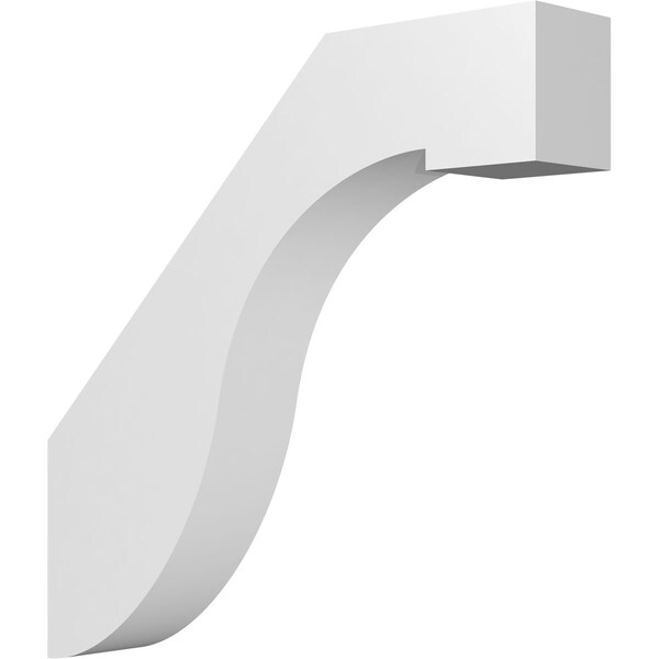 Ekena Millwork 3-in. W x 16-in. D x 16-in. H Del Monte Architectural Grade PVC Knee Brace BRCP03X16X16DEL - main